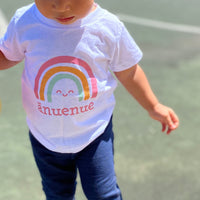 ĀNUENUE tee, in white and navy