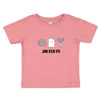 JAN, KEN, PO tee, in heather grey, mauve and seawater