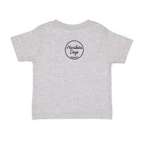 LY-CHEEHOO tee, in light blue, hot pink, heather grey and pink