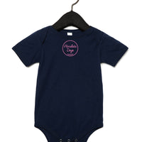 ‘OHANA bodysuit, dark blue with pink and blue