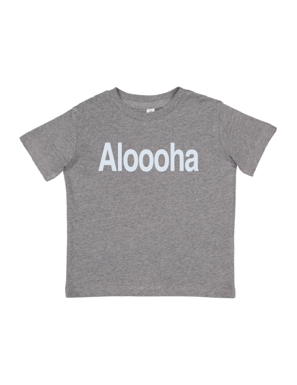 ALOOOHA tee, blues and pinks