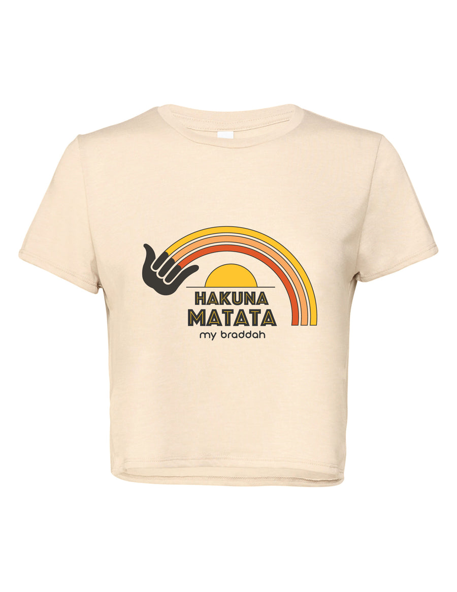 WOMEN'S HAKUNA MATATA MY BRADDAH crop tee