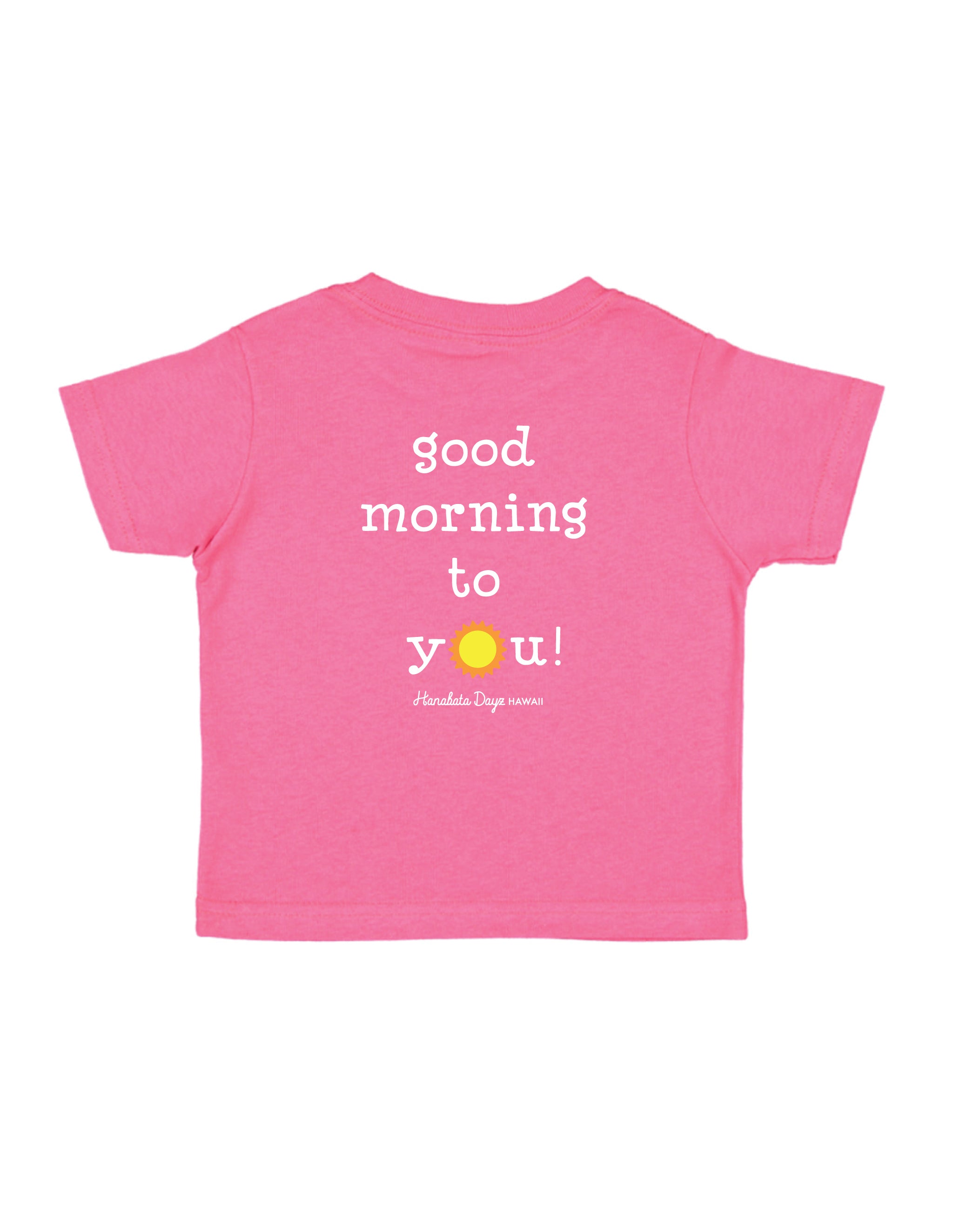 ALOHA KAKAHIAKA tee, in hot pink and royal blue – Hanabata Dayz Hawaii