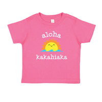 ALOHA KAKAHIAKA tee, in hot pink and royal blue