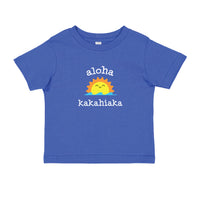 ALOHA KAKAHIAKA tee, in hot pink and royal blue