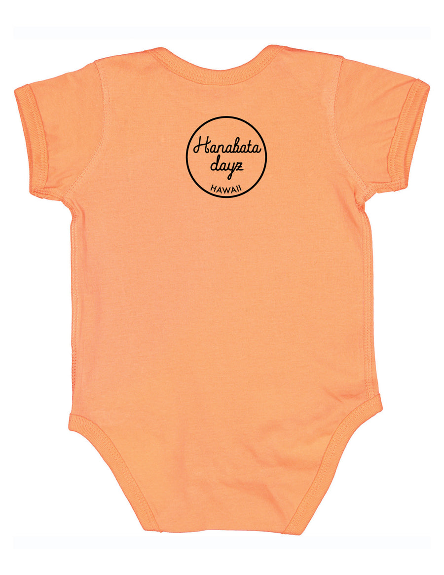 HANABATA DAYZ ICE CREAM CLASSIC PARODY bodysuit, in orange, turquoise and green