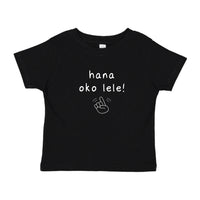 HANA OKO LELE tee, in black, hot pink and light pink