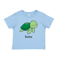 HONU tee, in light blue and hot pink