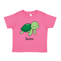 HONU tee, in light blue and hot pink