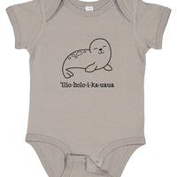 ‘ĪLIO-HOLO-I-KA-UAUA (Hawaiian monk seal) bodysuit, assorted colors and sizes