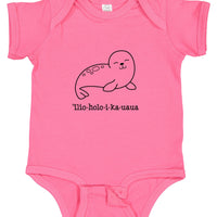 ‘ĪLIO-HOLO-I-KA-UAUA (Hawaiian monk seal) bodysuit, assorted colors and sizes