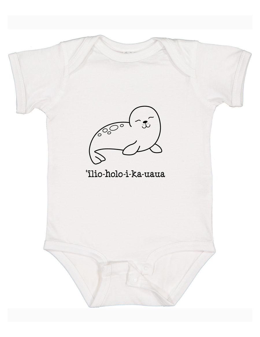 ‘ĪLIO-HOLO-I-KA-UAUA (Hawaiian monk seal) bodysuit, assorted colors and sizes