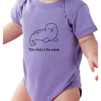 ‘ĪLIO-HOLO-I-KA-UAUA (Hawaiian monk seal) bodysuit, assorted colors and sizes