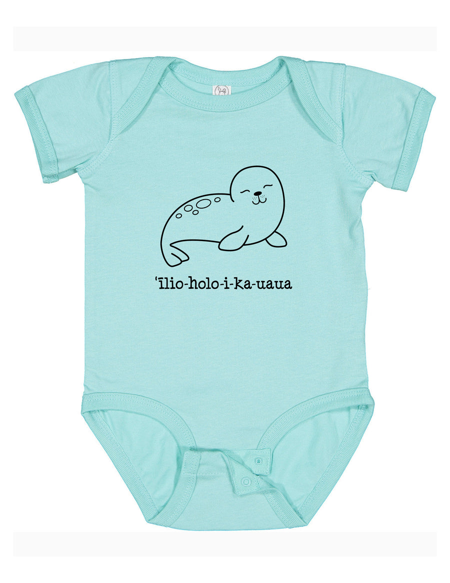 ‘ĪLIO-HOLO-I-KA-UAUA (Hawaiian monk seal) bodysuit, assorted colors and sizes